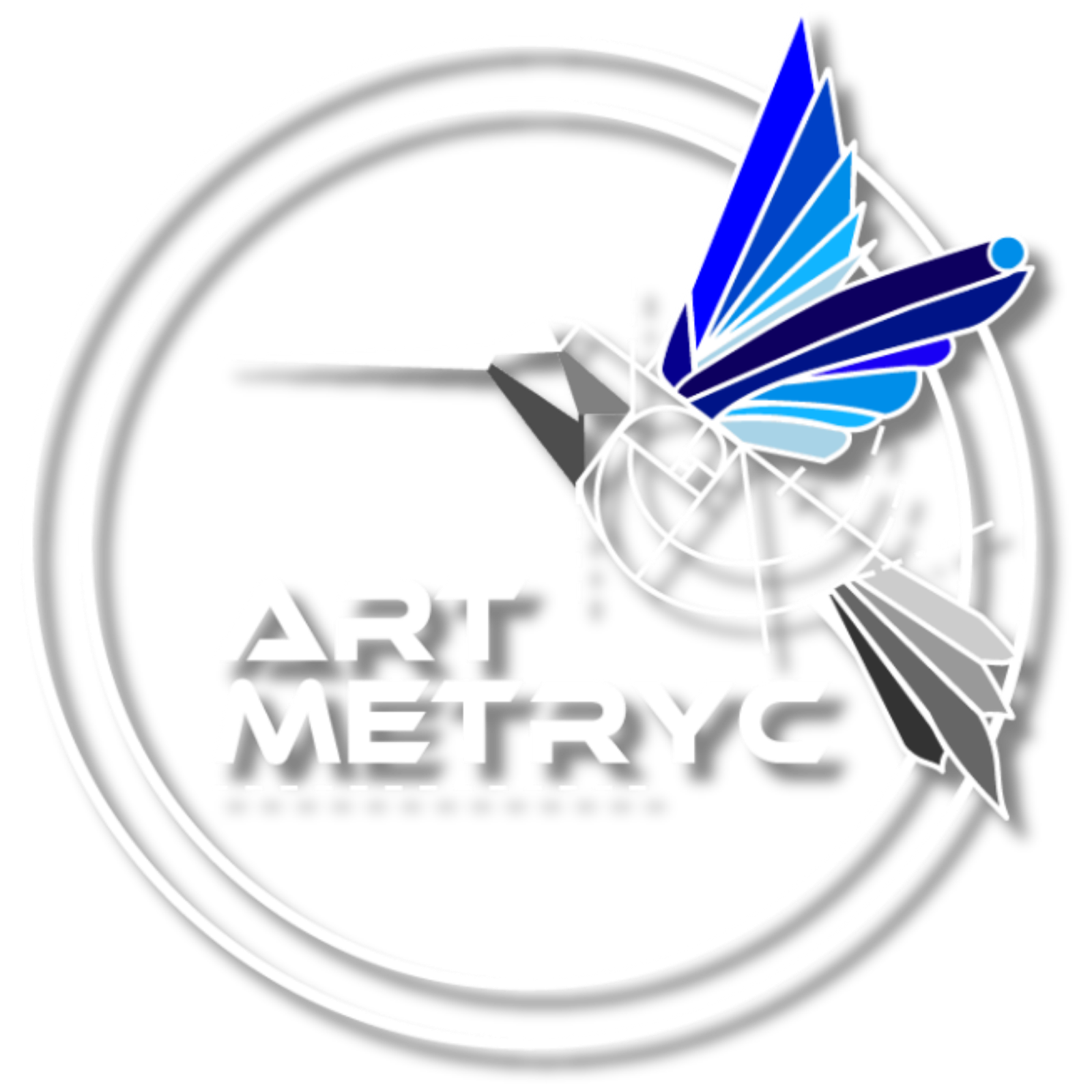 Logo Art Metric Shadow Blanco Transparencia